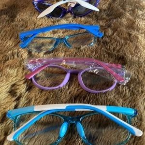 LOT 4 Pairs Eyeglasses Kids’ Eyewear Lead-free Polycarbonate NEW UV Protection
